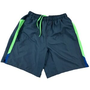 Nike Swim Trunks Men XL Gray Green Bored Shorts Lined Pocket Adult 28" Waist